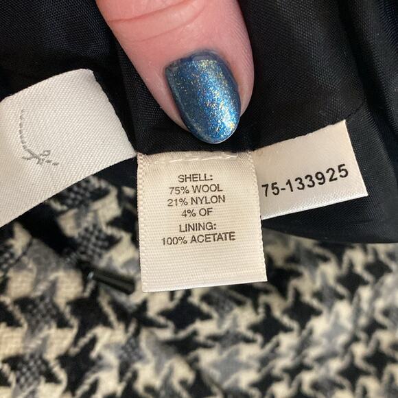 LOFT Wool Blend Herringbone Knee Length Skirt Size 4P - Picture 4 of 7